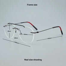 Load image into Gallery viewer, Brand Rimless optical glasses frame Women eyeglasses prescription myopia computer eye glasses frames for men spectacle frames