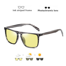 Load image into Gallery viewer, Brand Rivet Square Photochromic Sunglasses Men Polarized Women Driving Sun Glasses Day Night Vision Anti-Glare zonnebril heren
