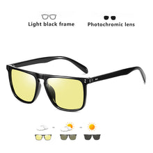 Load image into Gallery viewer, Brand Rivet Square Photochromic Sunglasses Men Polarized Women Driving Sun Glasses Day Night Vision Anti-Glare zonnebril heren