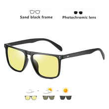 Load image into Gallery viewer, Brand Rivet Square Photochromic Sunglasses Men Polarized Women Driving Sun Glasses Day Night Vision Anti-Glare zonnebril heren
