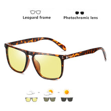 Load image into Gallery viewer, Brand Rivet Square Photochromic Sunglasses Men Polarized Women Driving Sun Glasses Day Night Vision Anti-Glare zonnebril heren