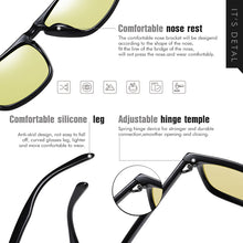 Load image into Gallery viewer, Brand Rivet Square Photochromic Sunglasses Men Polarized Women Driving Sun Glasses Day Night Vision Anti-Glare zonnebril heren
