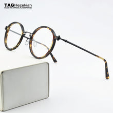Load image into Gallery viewer, Brand Round titanium glasses frame men spectacle frames myopia eye glasses frames for women optical glasses frame eyeglasses men