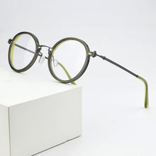 Load image into Gallery viewer, Brand Round titanium glasses frame men spectacle frames myopia eye glasses frames for women optical glasses frame eyeglasses men