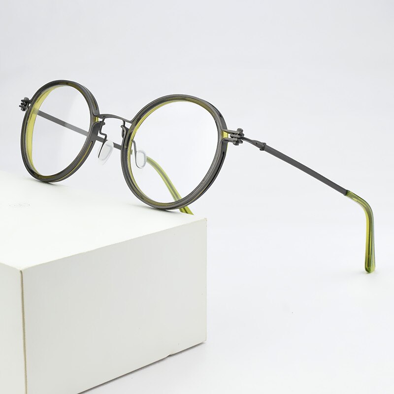 Brand Round titanium glasses frame men spectacle frames myopia eye glasses frames for women optical glasses frame eyeglasses men