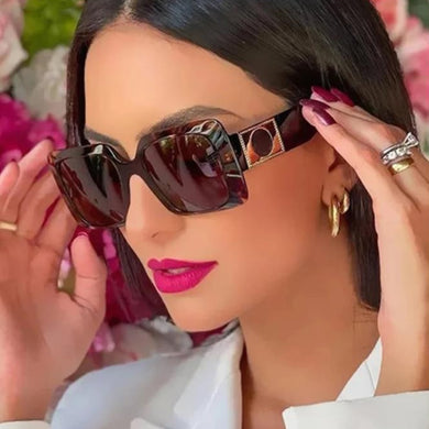 Brand Square Sunglasses Trends Big Frame Summer Shades Vintage Rectangle Sunglasses Female Eyeglasses Driver Goggles UV400