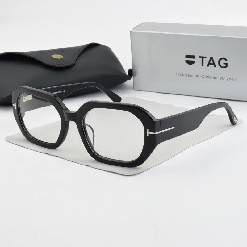 Brand Square eyeglasses women Acetate optical glasses frame men Big box myopia prescription Retro spectacle frames T0917