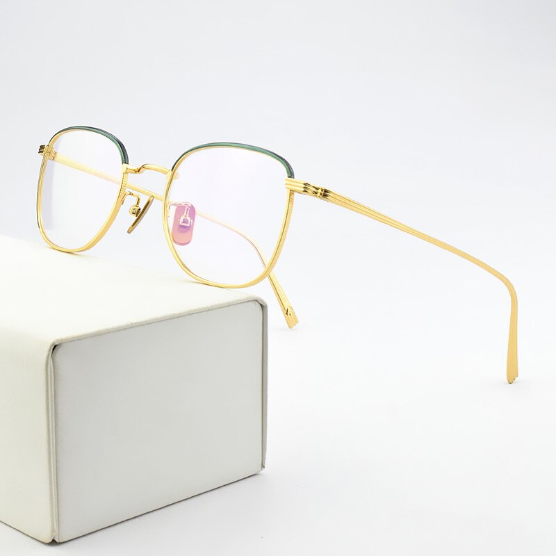Brand Square titanium glasses frame men eyeglasses women spectacle frames Ultra light Retro eye glasses frames for women