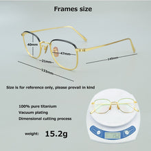 Load image into Gallery viewer, Brand Square titanium glasses frame men eyeglasses women spectacle frames Ultra light Retro eye glasses frames for women