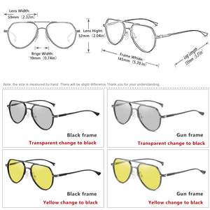 Brand Unisex Photochromic Sunglasses Polarized Day Night Vision Chameleon Glasses Men Women Driving oculos gafas de sol hombre