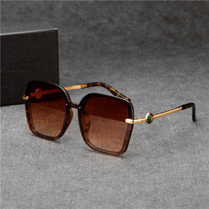 Brand Women's Sunglasses Oval Metal Frame Little Bee Men's Sunglasses UV400 Classic Retro Brand Sport  Glasses