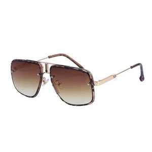 Brand designer big frame sunglasses men driving sunshade mirror ladies glasses high-quality birthday gift