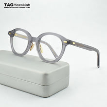 Load image into Gallery viewer, Brand eyeglasses frame women Retro round Glasses Frame men 2023 myopia computer Vintage Handmade designer spectacle 46-23-143