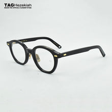 Load image into Gallery viewer, Brand eyeglasses frame women Retro round Glasses Frame men 2023 myopia computer Vintage Handmade designer spectacle 46-23-143