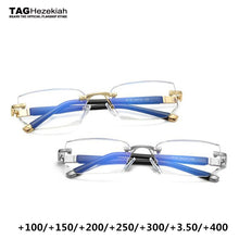 Load image into Gallery viewer, Brand computer blue light glasses Men Reading Glasses Women Diamond cutting  Anti fatigue Hyperopia Presbyopic Eyewear