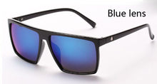 Carica l&#39;immagine nel visualizzatore di Gallery, Brand retro Steampunk frame SKULL Square male Sunglasses Men All Black oversized big sun Glasses for men Women sun glasses