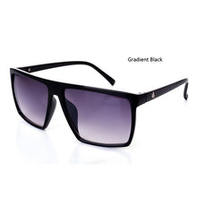 Carica l&#39;immagine nel visualizzatore di Gallery, Brand retro Steampunk frame SKULL Square male Sunglasses Men All Black oversized big sun Glasses for men Women sun glasses
