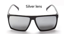Carica l&#39;immagine nel visualizzatore di Gallery, Brand retro Steampunk frame SKULL Square male Sunglasses Men All Black oversized big sun Glasses for men Women sun glasses