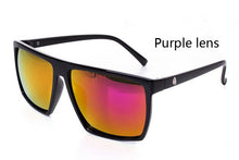 Carica l&#39;immagine nel visualizzatore di Gallery, Brand retro Steampunk frame SKULL Square male Sunglasses Men All Black oversized big sun Glasses for men Women sun glasses