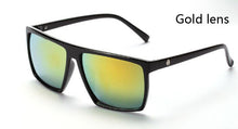 Carica l&#39;immagine nel visualizzatore di Gallery, Brand retro Steampunk frame SKULL Square male Sunglasses Men All Black oversized big sun Glasses for men Women sun glasses