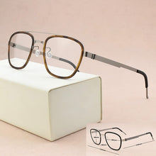 Load image into Gallery viewer, Brand round Myopia optical glasses frame Men eyeglasses women spectacle frames 2023 Acetate Alloy Square frame glasses 9843 9704