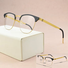 Load image into Gallery viewer, Brand round Myopia optical glasses frame Men eyeglasses women spectacle frames 2023 Acetate Alloy Square frame glasses 9843 9704