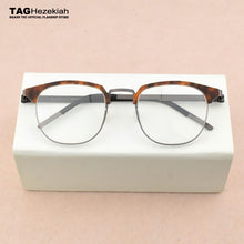 Load image into Gallery viewer, Brand round Myopia optical glasses frame Men eyeglasses women spectacle frames 2023 Acetate Alloy Square frame glasses 9843 9704
