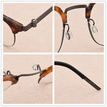 Load image into Gallery viewer, Brand round Myopia optical glasses frame Men eyeglasses women spectacle frames 2023 Acetate Alloy Square frame glasses 9843 9704