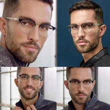 Load image into Gallery viewer, Brand round Myopia optical glasses frame Men eyeglasses women spectacle frames 2023 Acetate Alloy Square frame glasses 9843 9704