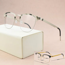 Load image into Gallery viewer, Brand round Myopia optical glasses frame Men eyeglasses women spectacle frames 2023 Acetate Alloy Square frame glasses 9843 9704