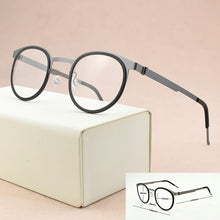 Load image into Gallery viewer, Brand round Myopia optical glasses frame Men eyeglasses women spectacle frames 2023 Acetate Alloy Square frame glasses 9843 9704