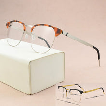 Load image into Gallery viewer, Brand round Myopia optical glasses frame Men eyeglasses women spectacle frames 2023 Acetate Alloy Square frame glasses 9843 9704