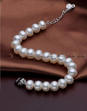 Carica l'immagine nel visualizzatore di Gallery, Bridal Jewelry Lover Real Natural Pearl Bracelet Multi White Women de perle Pearls Beaded Charm Bracelets