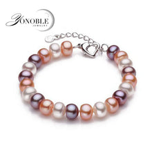 Carica l'immagine nel visualizzatore di Gallery, Bridal Jewelry Lover Real Natural Pearl Bracelet Multi White Women de perle Pearls Beaded Charm Bracelets