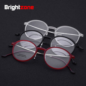 Brightzone 2023 Modello TR90 Rotondo Ristabilire I Sensi Antichi Montatura per occhiali Uomo Donna Superare La Luce In Lega di Titanio Occhiali Miopia