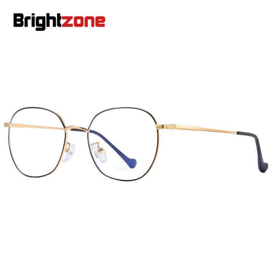 Brightzone 2023 Anti Blue Ray Metal Vintage Computer Clear Eye Retro Glasses Frames For Women Men Spectacles Round Eyewear Tmall