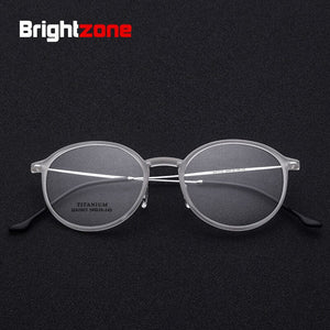 Brightzone 2023 Modello TR90 Rotondo Ristabilire I Sensi Antichi Montatura per occhiali Uomo Donna Superare La Luce In Lega di Titanio Occhiali Miopia 