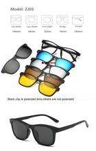 Load image into Gallery viewer, Brightzone 5+1 Set Glasses Women Men Mirror Polarized Magnetic Sunglasses Clip-on Make Prescription Myopia Hyperopia Astigmatism