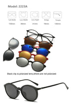Load image into Gallery viewer, Brightzone 5+1 Set Glasses Women Men Mirror Polarized Magnetic Sunglasses Clip-on Make Prescription Myopia Hyperopia Astigmatism