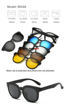 Load image into Gallery viewer, Brightzone 5+1 Set Glasses Women Men Mirror Polarized Magnetic Sunglasses Clip-on Make Prescription Myopia Hyperopia Astigmatism