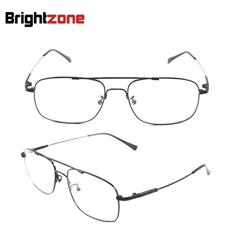 Brightzone Brand Full Rim Pilot-shape Titanium Alloy Flexible Arm Bridge Rx Prescription Optical Glasses Oculos Eyeglass Frames