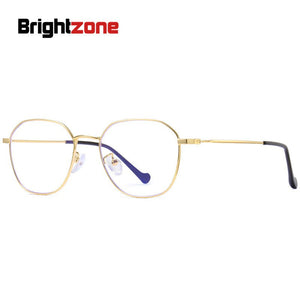 Brightzone Multilateral Metal Ladies Clear Glasses Men Women Myopia Anti Blue Light Male Spectacle Square Eyeglass Frames