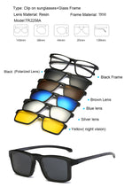Load image into Gallery viewer, Brightzone TR90 Vintage Sunglasses Magnetic Men  Brand Women Clip On Optical Myopia Glasses Frame 5 Lens Polarized