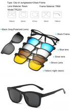 Load image into Gallery viewer, Brightzone TR90 Vintage Sunglasses Magnetic Men  Brand Women Clip On Optical Myopia Glasses Frame 5 Lens Polarized