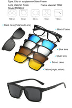 Load image into Gallery viewer, Brightzone TR90 Vintage Sunglasses Magnetic Men  Brand Women Clip On Optical Myopia Glasses Frame 5 Lens Polarized