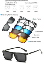 Load image into Gallery viewer, Brightzone TR90 Vintage Sunglasses Magnetic Men  Brand Women Clip On Optical Myopia Glasses Frame 5 Lens Polarized