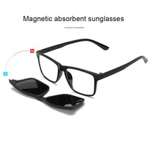Load image into Gallery viewer, Brightzone TR90 Vintage Sunglasses Magnetic Men  Brand Women Clip On Optical Myopia Glasses Frame 5 Lens Polarized