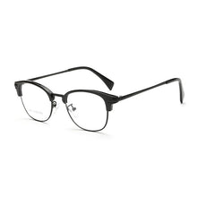 Load image into Gallery viewer, Browline Full Rim Optical Eyeglasses Frame for Men and Women Black and Leopard Glasses Eyewear