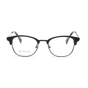 Browline Full Rim Optical Eyeglasses Frame for Men and Women Black and Leopard Glasses Eyewear