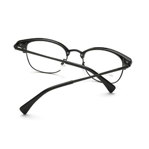 Browline Full Rim Optical Eyeglasses Frame for Men and Women Black and Leopard Glasses Eyewear